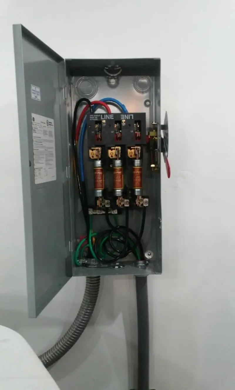 Three-phase disconnect switch installed for Electrical Wiring & Rewiring in Clemson