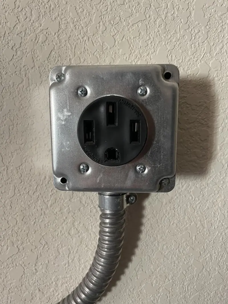 NEMA 14-50 outlet installed for Smart Home Electrical in Clemson